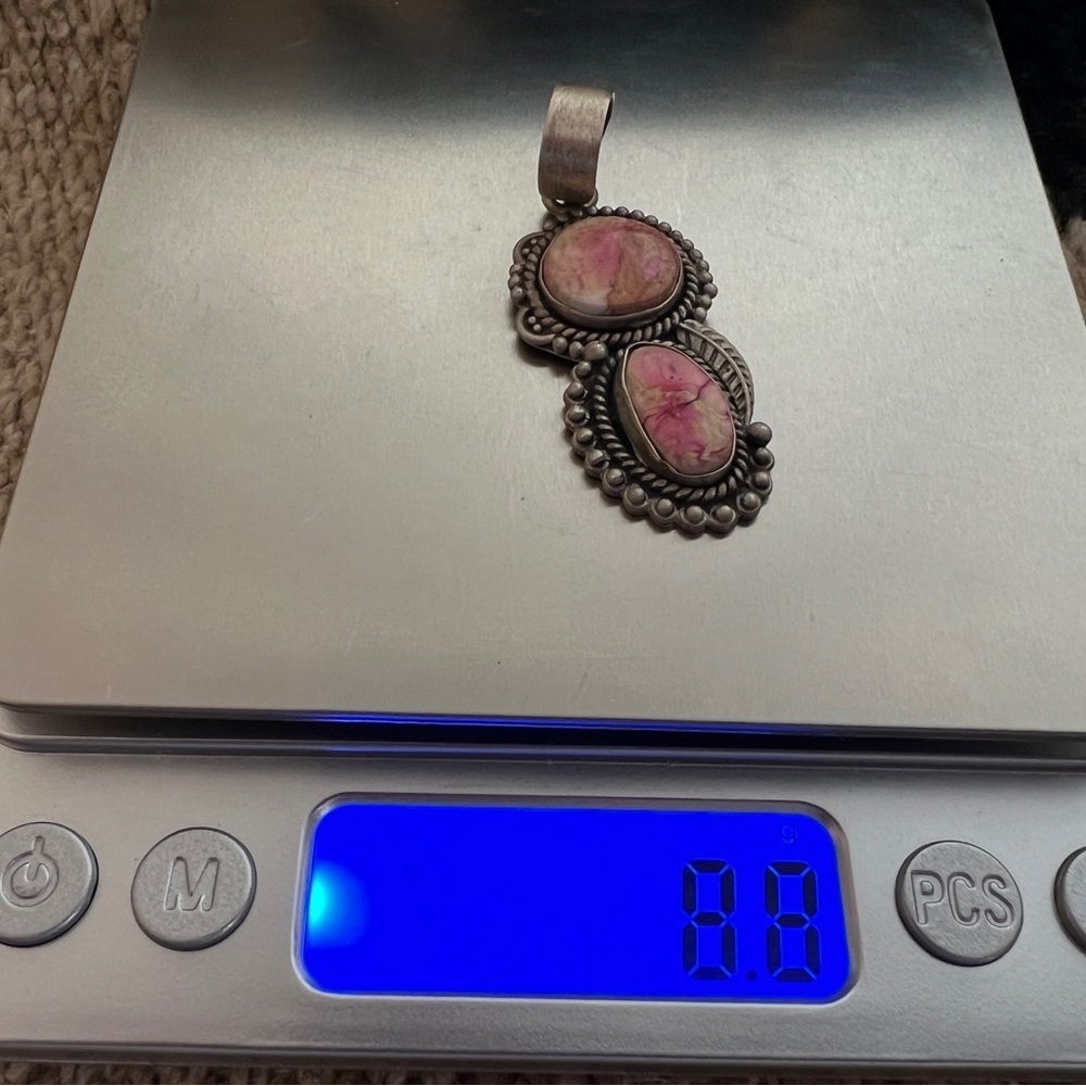 ❤️ Sea Sediment Jasper Statement Navajo Brushed 925 Pendant 2.10”L Unisex 8.8G - Picture 8 of 13
